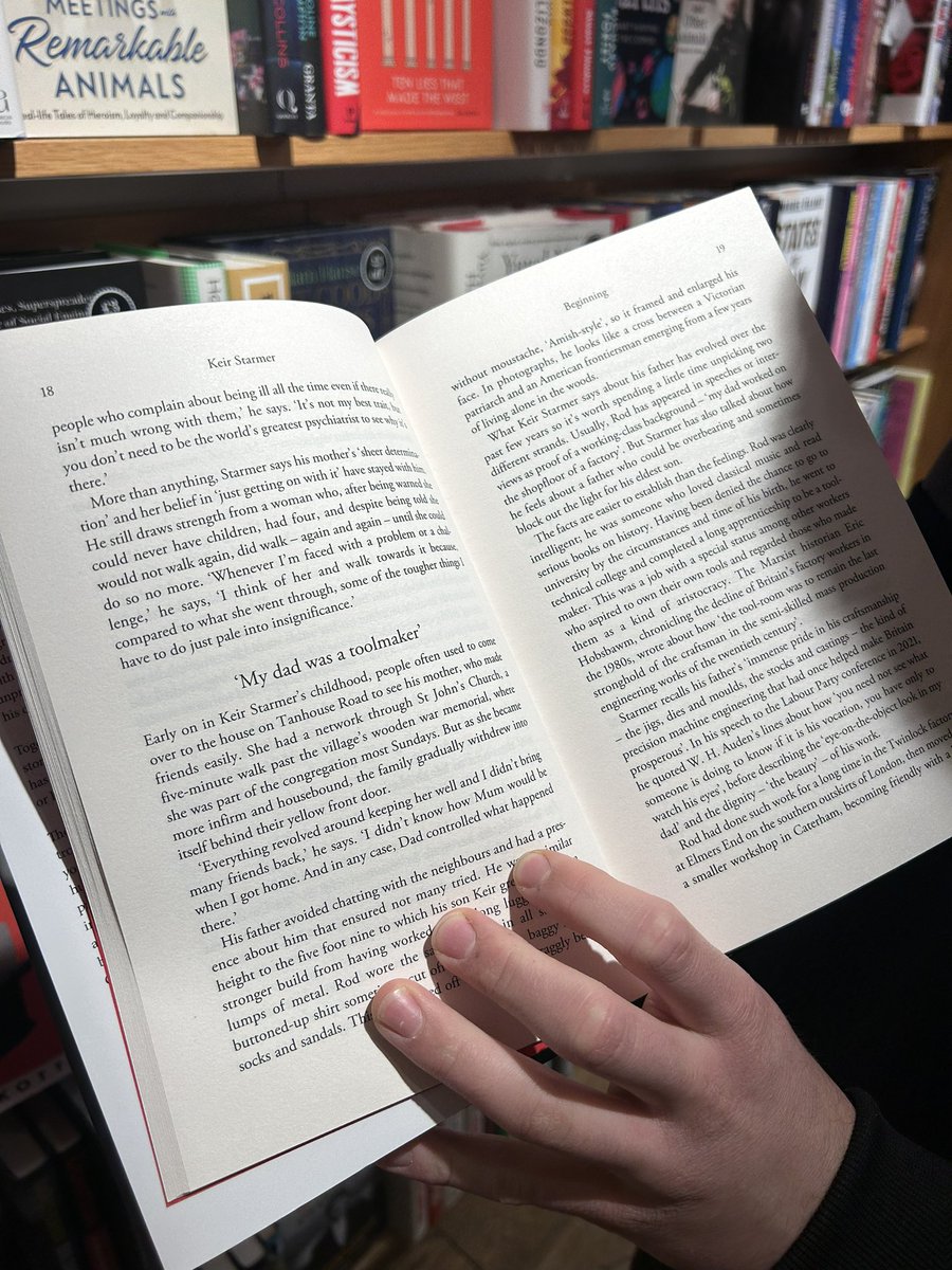 Mattwearscoates's tweet photo. @GeoffNorcott just in waterstones.  I was laughing with my sons about Keir’s book.  I said I bet it bangs on about his Dad’s tool making.

This was the first page he opened it to! LOL https://t.co/MkeZii1yGB