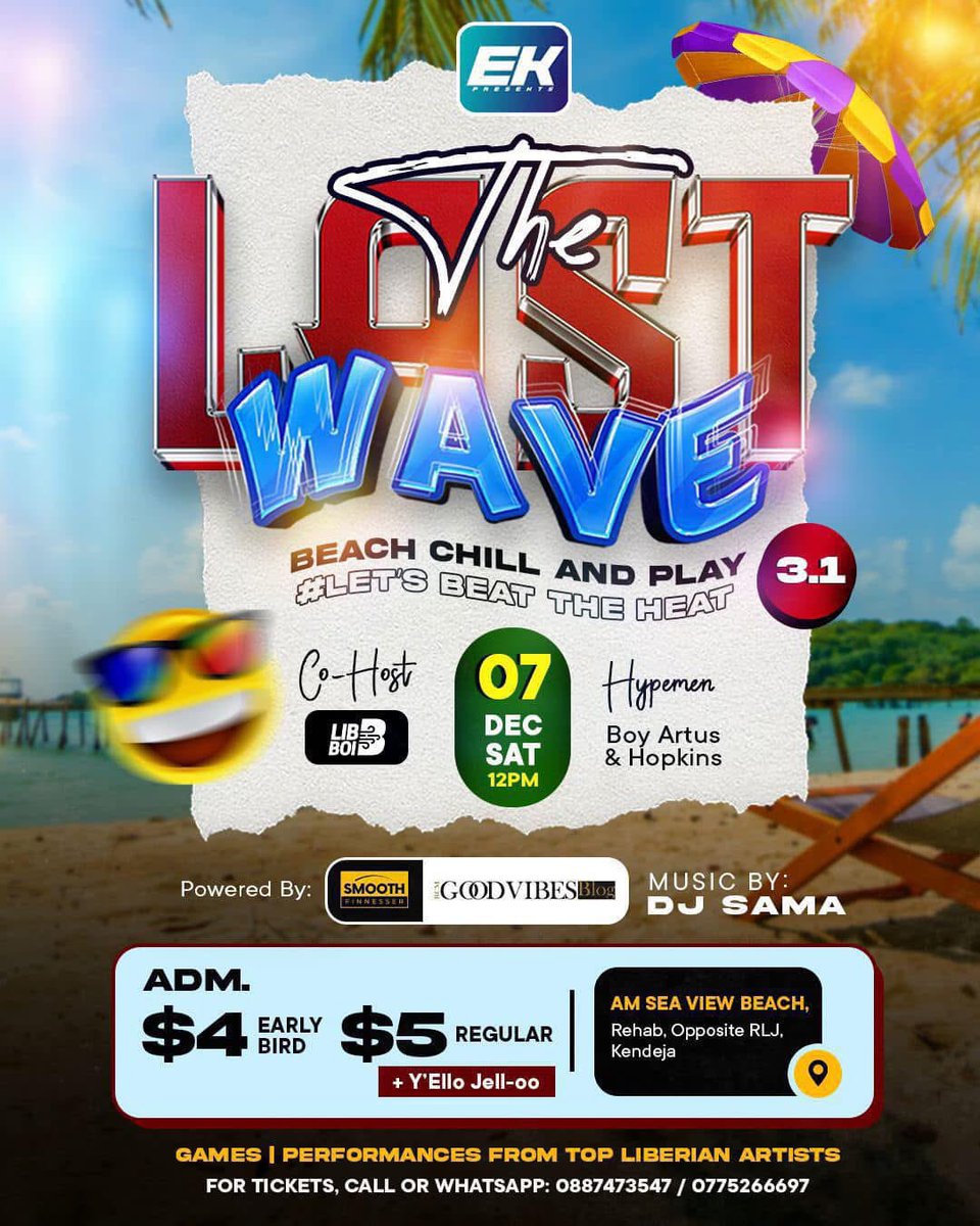 thebellicon's tweet photo. The last wave is bringing adventure, fun, art, fashion, gaming, food, music, all in one safe place in the heart of Rehab 🇱🇷. It’s a vibe at the beach 🔥.
#Thelastwave
#Thebellicon🔔 https://t.co/pb0rRQuEcU
