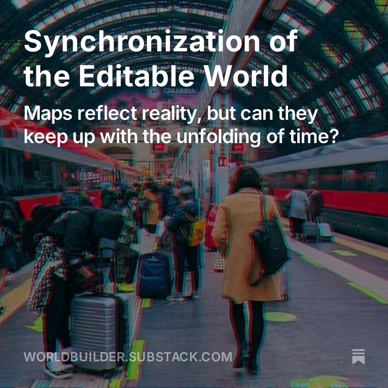 Christopher Beddow (@cbed32) on Twitter photo Check out my worldbuilder website on my profile to read the latest writeup about synchronizing data between maps and the real world
#openstreetmap #gischat Check out my worldbuilder website on my profile to read the latest writeup about synchronizing data between maps and the real world
#openstreetmap #gischat