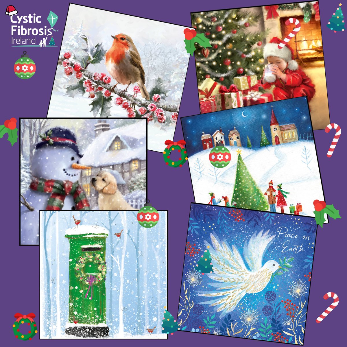 cf_ireland's tweet image. Stay connected this Christmas 🎄 with Cystic Fibrosis Ireland Christmas cards! Choose from 12 designs and 3 variety packs. Each pack has 8 cards for just €6.99. Support people with CF in Ireland. Buy yours HERE: buff.ly/3yERzkN #ChristmasCards #SupportCF