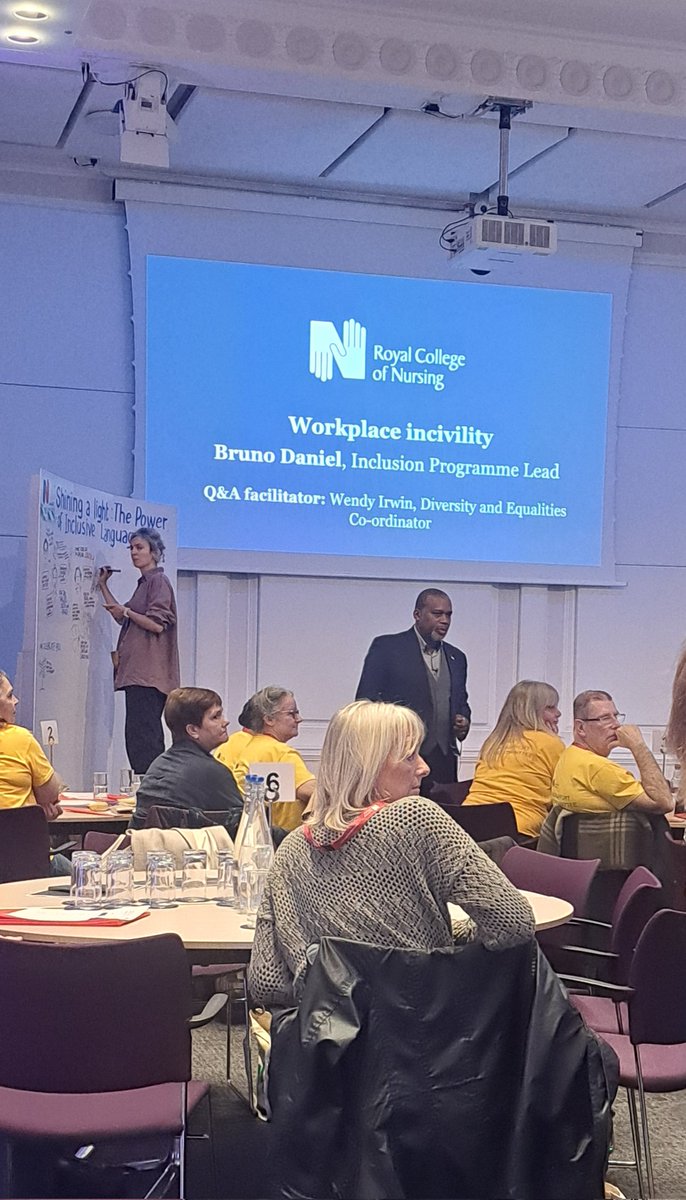 Bruno Daniel <a href="/theRCN/">The RCN</a> asking the delegates at #NursingSupportWorkersDay
 Celebratory Conference 

'What does Incivility mean to you?'

Discussing the impact of Incivility on individuals, teams amd patients.