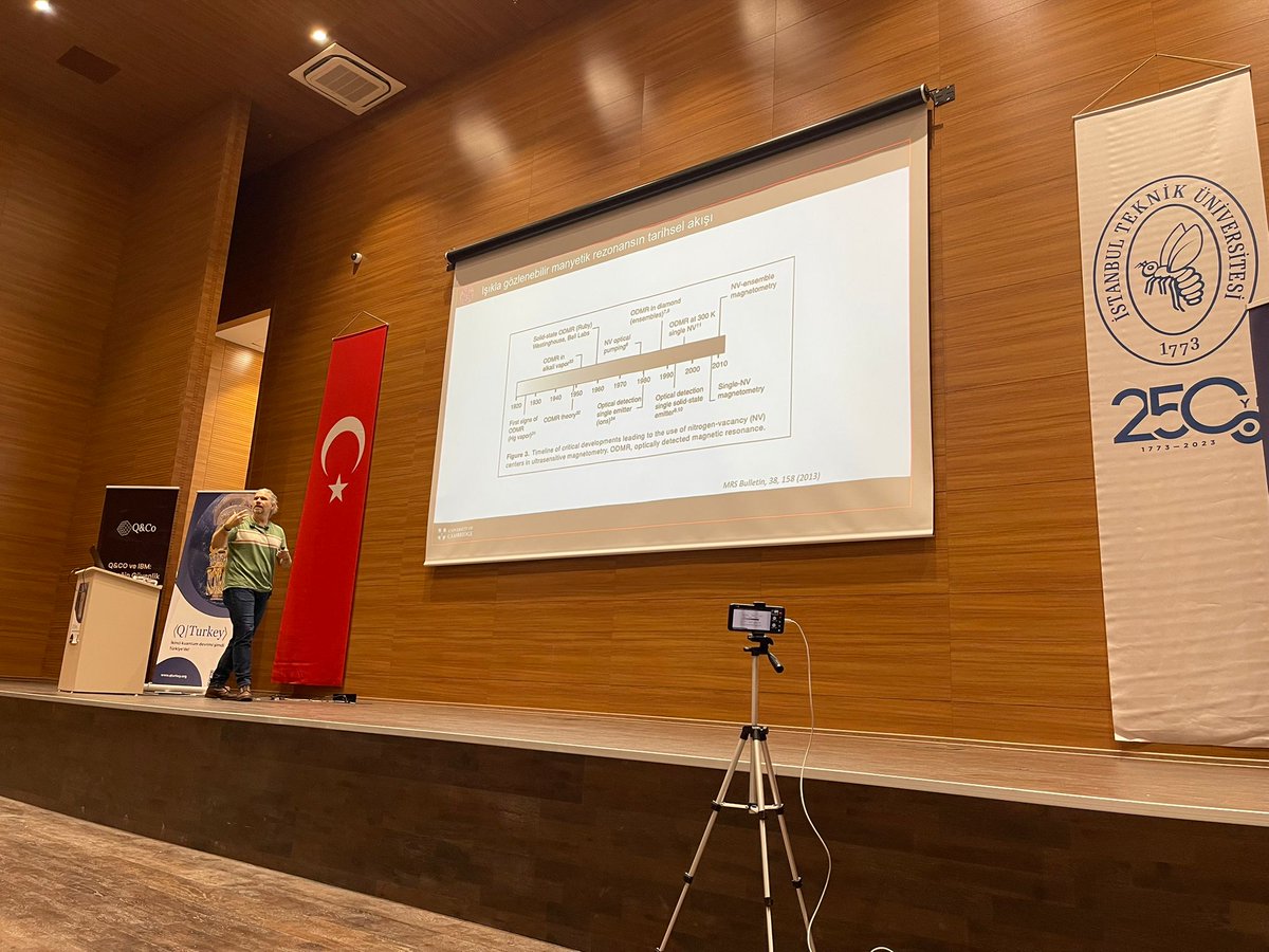 Kuantum Günleri'24 etkinliğimiz, Cambridge Üniversitesinden Mete Atatüre'nin (<a href="/MeteAtature/">Mete Atature</a>) "Elmas Kuantum Sensörler: Nanoboyutta Manyetizmadan NanoMR’a" sunumuyla devam ediyor.