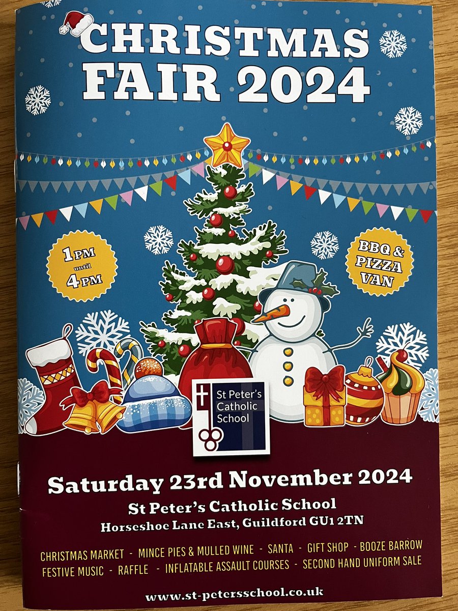 Christmas Fair today - 1pm until 4pm today- lots of fun and Christmas cheer!