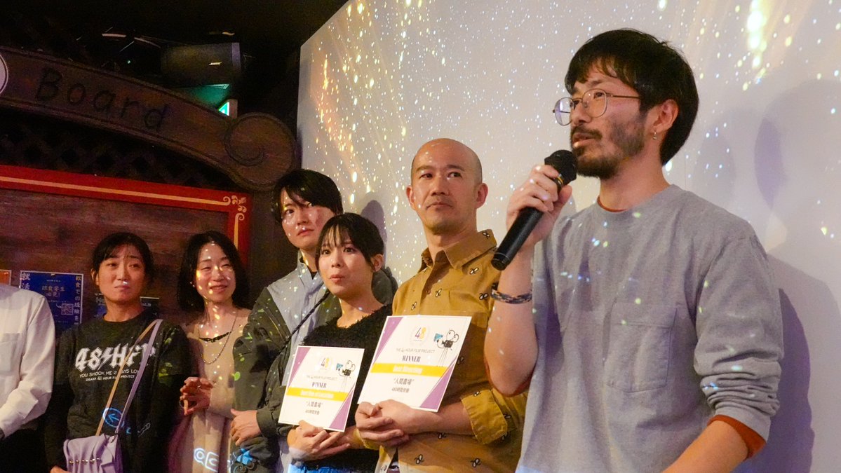 TheOSAKA48HFP's tweet photo. 各賞の受賞結果はこちらです！
https://t.co/X3bV332MfM

作品賞『人間農場』by 480時間労働
2位『傘』by JAM Movies
3位『池のほとりに』by gomaora https://t.co/WFGBvtr9RW