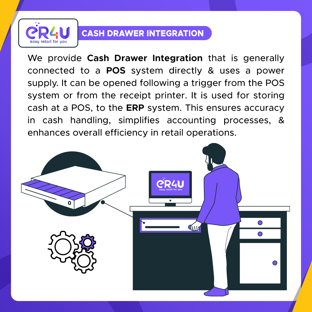 ER4Udotin's tweet photo. Say goodbye to cash handling errors and hello to simplified accounting with our POS-integrated cash drawers. 🛍️💵 #er4u #retailsolution #retailbusiness #erp #software #erpsoftware #billing #RetailSolutions https://t.co/y099qUEdBL