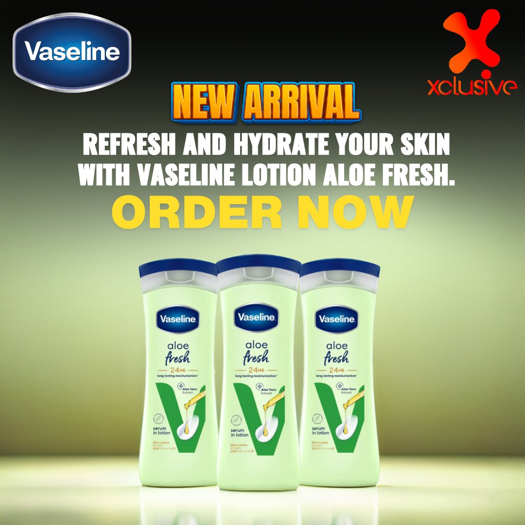 xclusivebrandbd's tweet image. Vaseline Intensive Care Aloe Fresh – with 100% pure aloe vera extracts &amp;amp; microdroplets of Vaseline jelly, restores skin’s moisture &amp;amp; helps maintain 24 hour hydration in skin.🌟

👉Order Now: tinyurl.com/55ntw89r

#AloeFresh #SkinRefresh #VaselineLotion