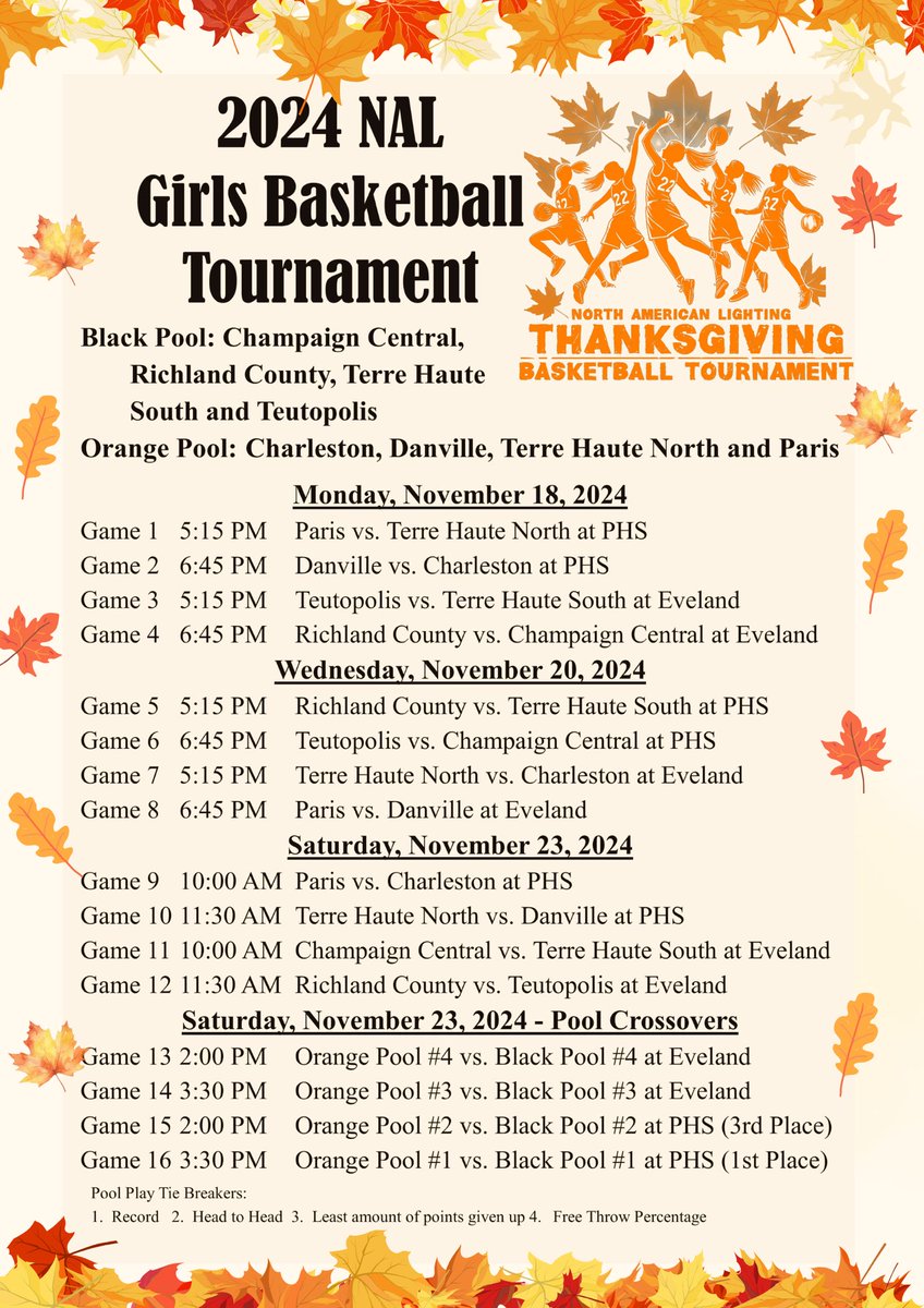 Today is the final day of the North American Lighting Girls Varsity Basketball Tournament.