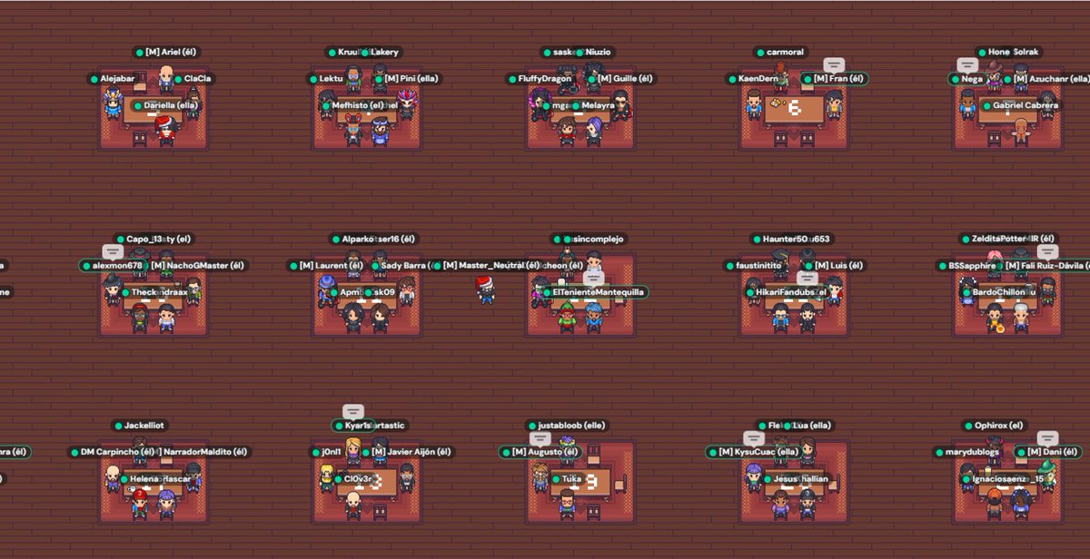 ¡Qué barbaridad! ¡Cómo mola ver tantas mesas simultáneas en un mismo lugar online!🎉🤩🎲
#OnRol2024 <a href="/nivel_20/">Nivel20</a> 

¡Con ganas ya de empezar el segundo turno de partidas! 

PD: Feelings nostálgicos de Habbo hotel 🤣