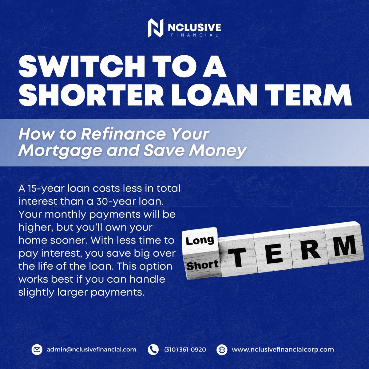 nclusiveloans's tweet image. Shorter loan terms, smarter savings—don’t miss this tip from NClusive Financial. 💁🏽‍♀️

Check it out now!

#RefinanceTips #MortgageSavings #FinancialFreedom #HomeLoanTips