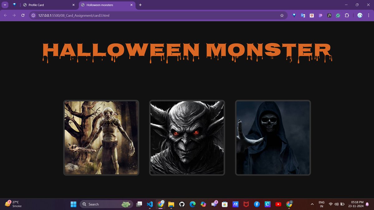 RavindraS638's tweet image. Say Hello 👋 to HALLOWEEN MONSTERS 🎃
.
.
.
#html2024 #CSS #Website #WebDevelopment #buildinpublic
#halloween #monster