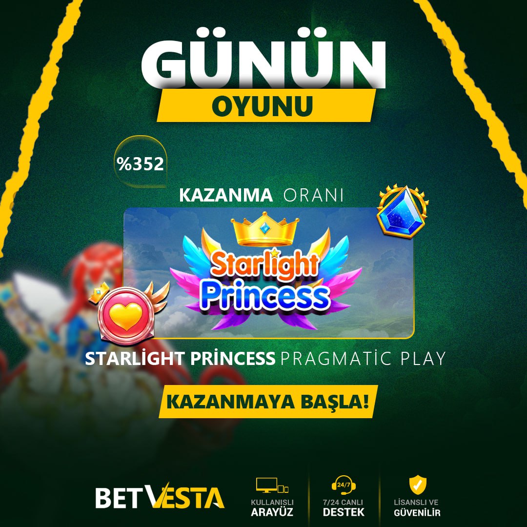 🎰BetVesta'da Günün slot oyunu  ile Fazladan kazan! 🎰

💲Yatırımını yap , özel bonuslardan istediğini seç, günün kazançlı slotu ile kazancın keyfini çıkar!  💲

🫰Büyük kazançların yer aldığı eşsiz atmosfer, BetVesta'da! 🫰

🌐KESİNTİSİZ ERİŞİM🛡
heylink.me/BetVesta/