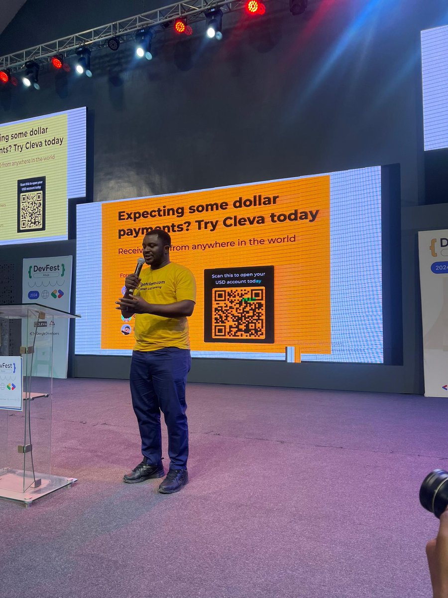 💸 Dollar Alert!

⚡ Cleva is revolutionizing the game with cutting-edge tech that gets professionals paid internationally at lightning speed! 🚀

Ready for seamless payments and next-gen collaborations? 🙌 
#DevfestAbuja24 #DevfestAbuja