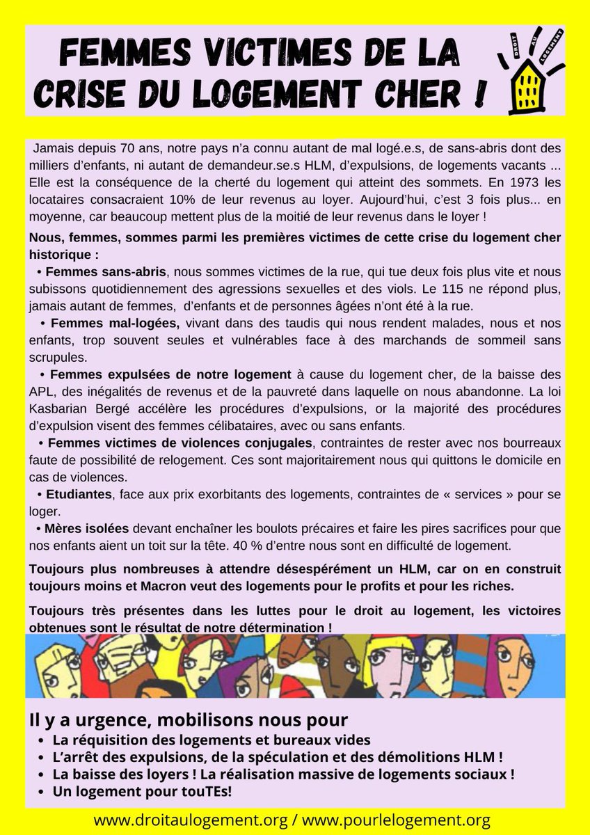 federationdal's tweet photo. Journée de mobilisation contre les violences sexistes et sexuelles : les femmes sont parmi les premières victimes de la crise du logement https://t.co/6WImdzZdrc