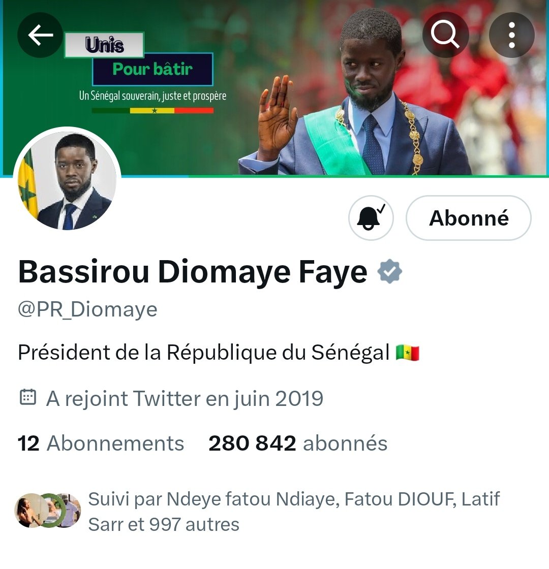 Thiawjuniorr7's tweet photo. C'est le moment de s'attaquer et de booster le compte de Son Excellence @PR_Diomaye .
Direction la première phase à savoir les 500k abonnés.🚨💯💯🇸🇳 https://t.co/P2JgKoVnmL
