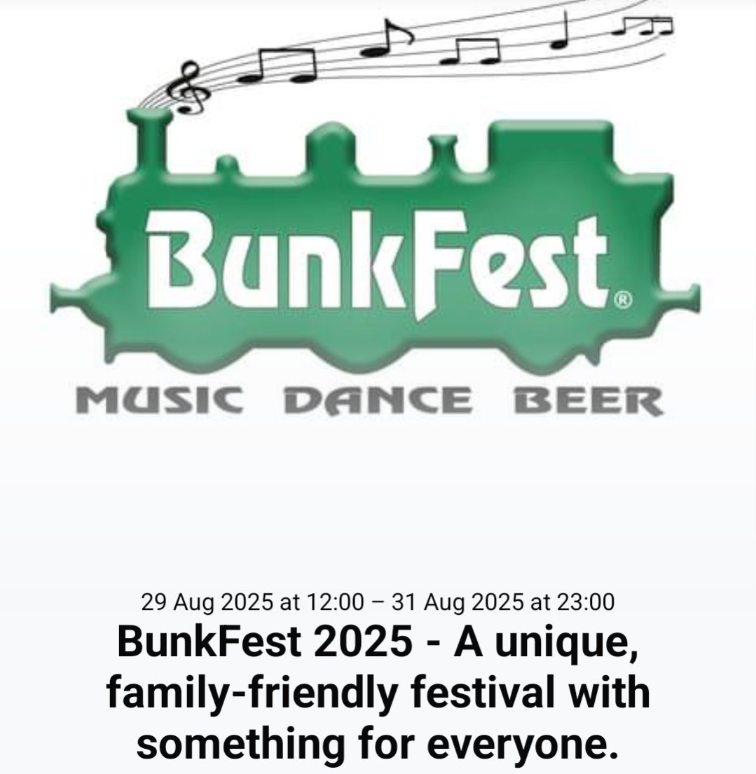 The dates have been announced for Bunkfest 2025, so get your diaries out folks and make sure you don't miss this fabulous weekend.
#Bunkfest25 #Bunkfest2025 #StayJammy