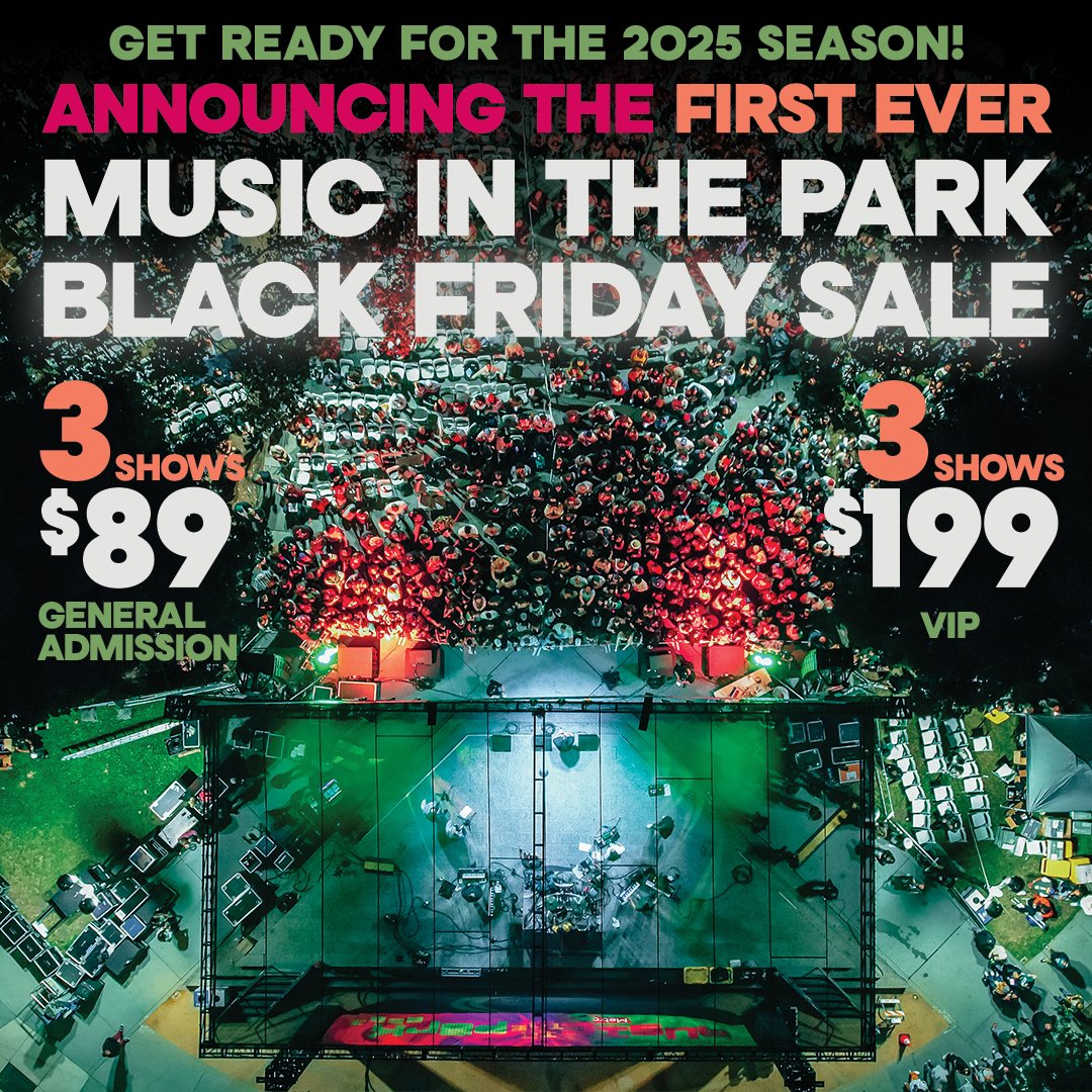 mitpdtsj's tweet photo. Pick 3 of 8+ shows for just $89. San Jose’s best summer concert series is expanding, and you will have first crack at which shows to attend when season is announced. ♪ 🎸This is Music in the Park’s first ever Black Friday sale!
==>> https://t.co/k6y4ehvf57 https://t.co/bPnDclaN5g