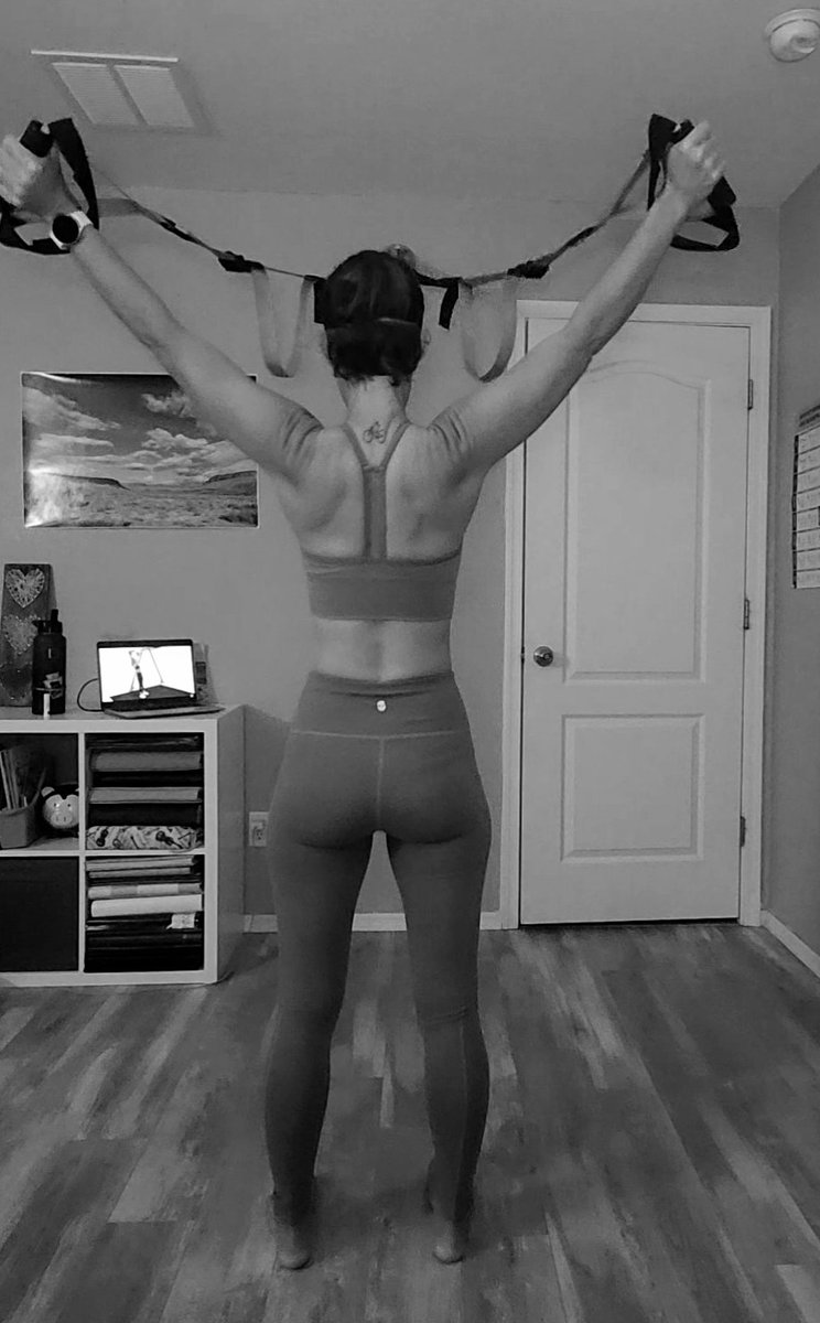MrsMordt's tweet photo. Saturday morning upper body blast!
Wondering if I got a job at @TRXtraining, if they get good discounts. Lol
#carnivore
#fitness
#fitgranny
#trxtraining
#bodyweightworkouts https://t.co/3QzSXl9fjt