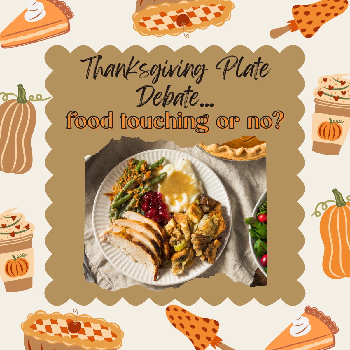 chickaadeechick's tweet photo. The great Thanksgiving plate debate...

Can your food touch on the plate or no? https://t.co/eFRHkCaGez