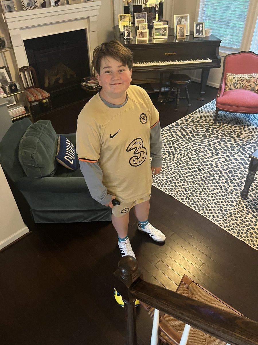 Up early for this guys 13th birthday. Hoping to celebrate with a Blues win and a @ColePalmer_0 goal. #myplmorning <a href="/premierleague/">Premier League</a> @nbcsports