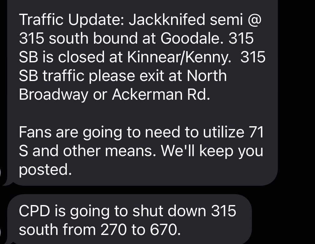 Of note if you’re traveling to the Shoe via 315 S