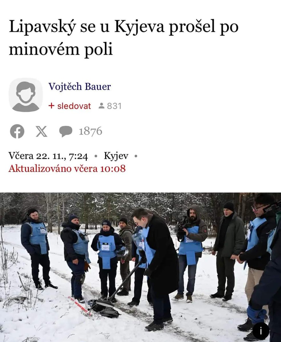 V Londýně sral maggi v kostkách a zdrhnul zadním vchodem, z Národní zdrhnul taky, ale v Kyjevě neohroženě chodí po minovým poli... 😆😆
Teď tu o Perníkový chaloupce, ta je taky dobrá.😆
Mimochodem - minový pole u Kyjeva? Komu to cpou?