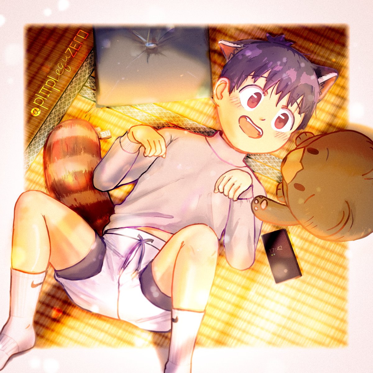 piitpiequzero's tweet photo. Basking in the sun ☀️
The tatami is quite comfortable to lie on~ https://t.co/vejfyvzcs0