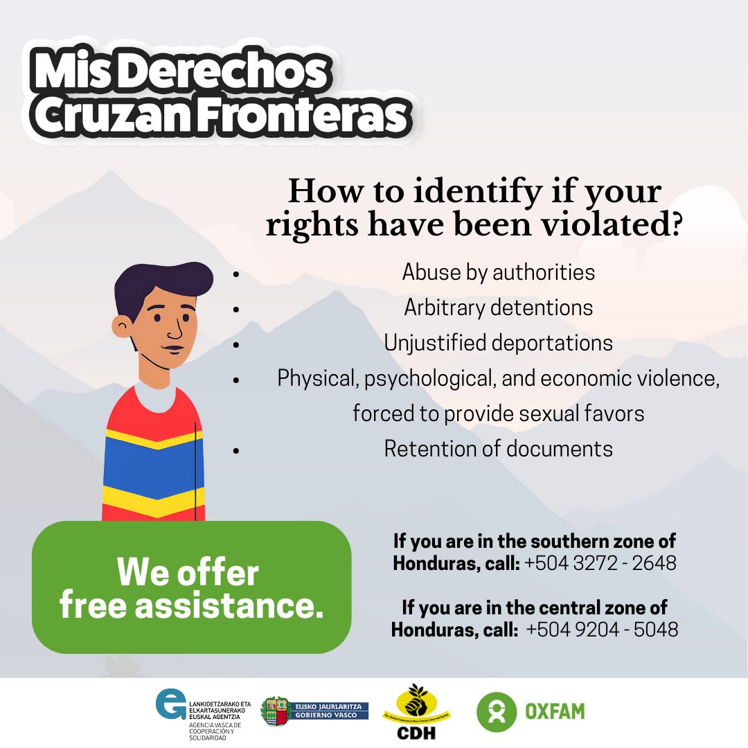 CentroCDH's tweet photo. 🔍 En este post, descubre cómo identificar si tus derechos han sido vulnerados.
🔍  In this post, find out how to identify if your rights have been violated.
🔍 Dans ce post, découvrez comment identifier si vos droits ont été violés.
#MisDerechosCruzanFrontera https://t.co/yGurSR87eW