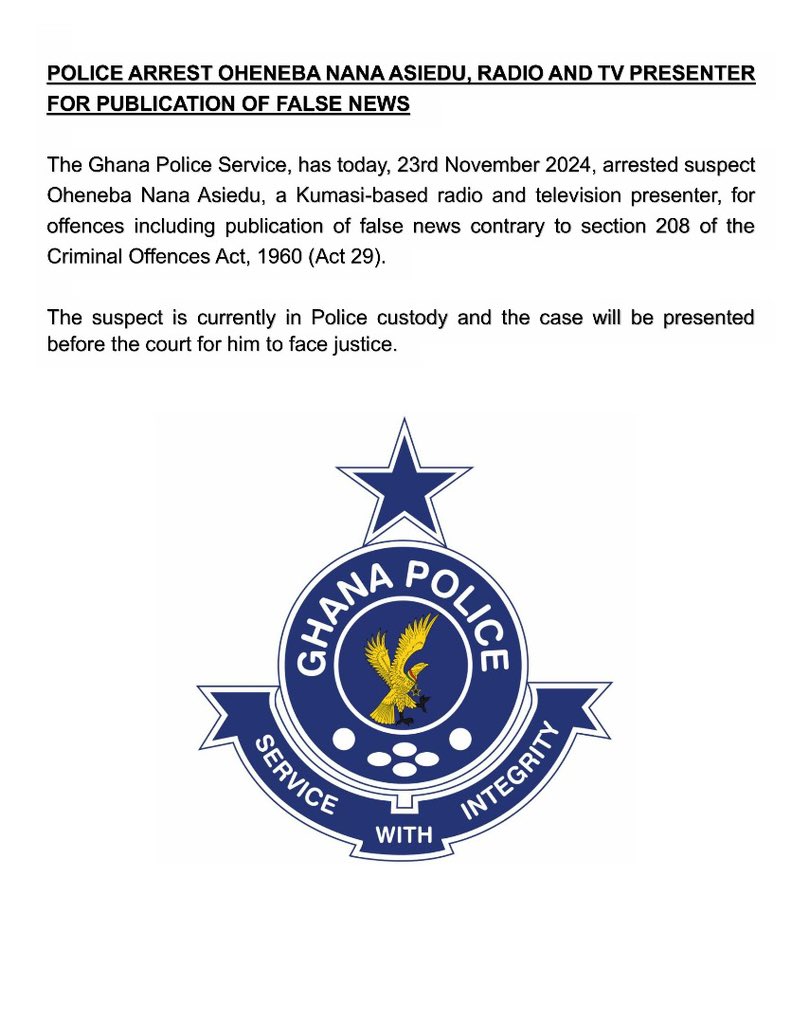 Ghana Police Service tweet media