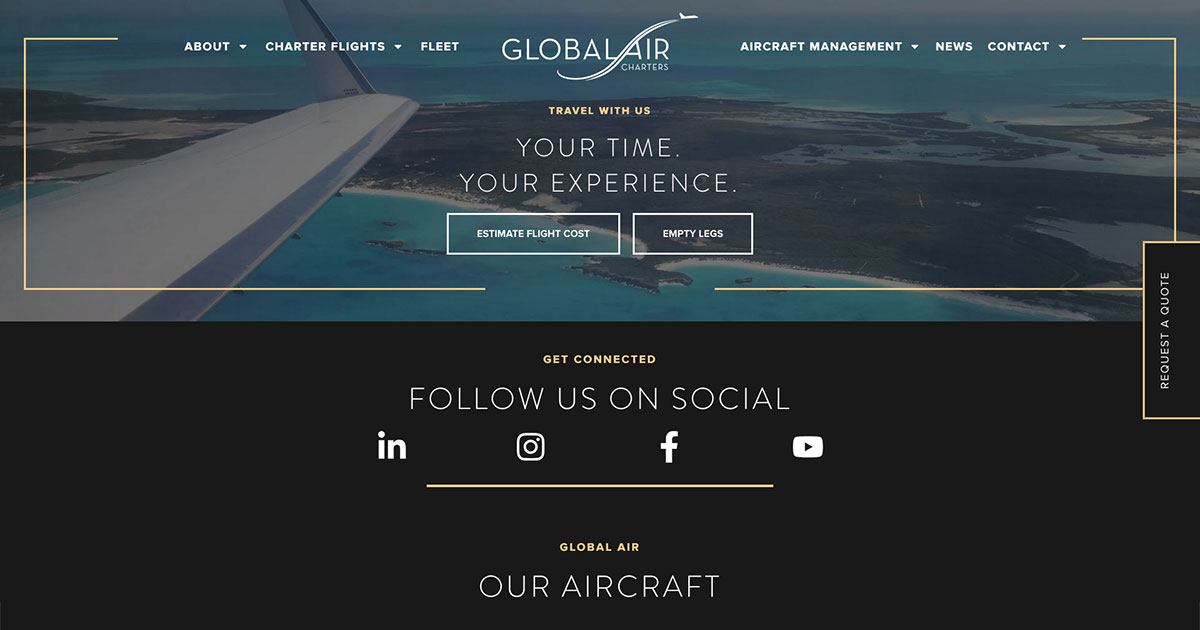 🌍✈️ We’ve Launched the New Global Air Charters Website!

Explore luxury private jet travel, seamless booking, and world-class service like never before.

🌐 globalaircharters.com

Your next adventure starts now. 🛩️

#WebsiteLaunch #GlobalAirCharters #LuxuryTravel