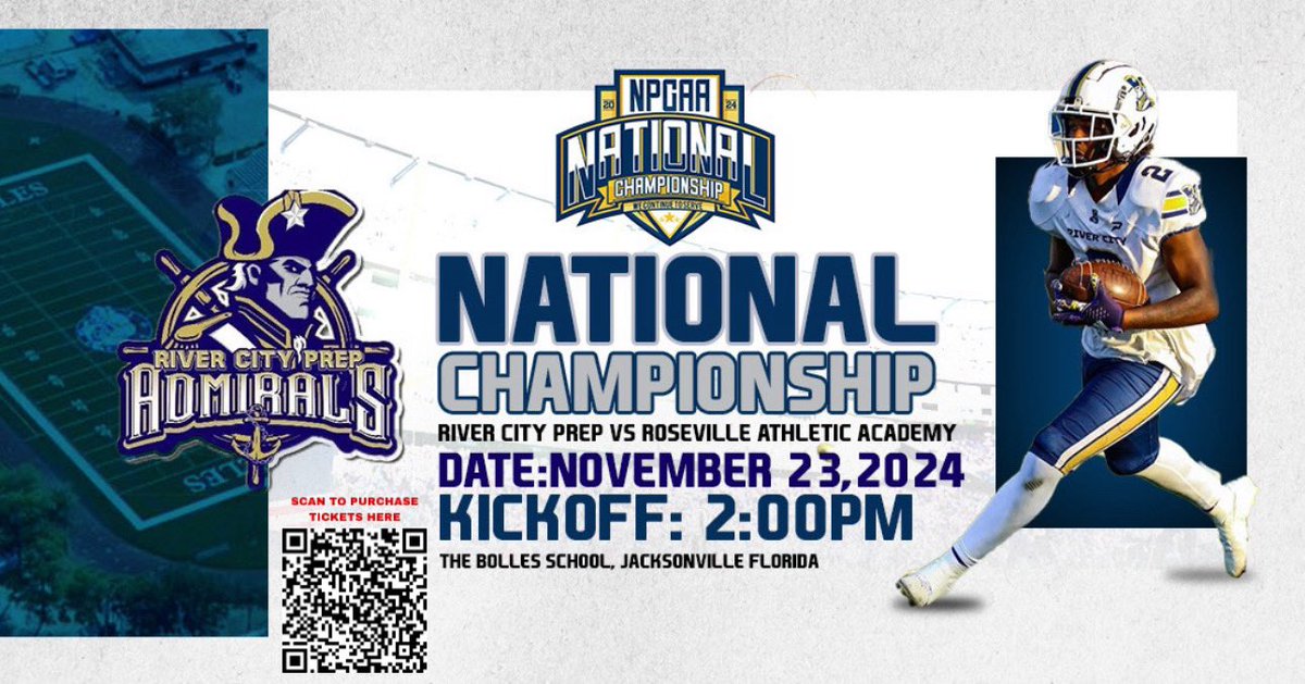 River City Post-Grad Football (@rivercityprepfb) on Twitter photo WAKE UP, RIVER CITY!!! IT'S GAMEDAY!!!
Jacksonville, FL come cheer on your hometown postgrad football team as we play for the NPGAA Championship today. Row...the...Boat! #teamsideline <a href="/DuvalSports/">Duval Sports</a> <a href="/oneclaysports/">Clay County Athletics</a> <a href="/ActionSportsJax/">BrentDanStuartMarcelAlivia</a> <a href="/MarcelASJax/">Marcel Robinson</a> <a href="/NPGSN/">National Post Grad Sports Network</a> <a href="/TheNPGAA/">National Post Grad Athletic Association</a> WAKE UP, RIVER CITY!!! IT'S GAMEDAY!!!
Jacksonville, FL come cheer on your hometown postgrad football team as we play for the NPGAA Championship today. Row...the...Boat! #teamsideline <a href="/DuvalSports/">Duval Sports</a> <a href="/oneclaysports/">Clay County Athletics</a> <a href="/ActionSportsJax/">BrentDanStuartMarcelAlivia</a> <a href="/MarcelASJax/">Marcel Robinson</a> <a href="/NPGSN/">National Post Grad Sports Network</a> <a href="/TheNPGAA/">National Post Grad Athletic Association</a>