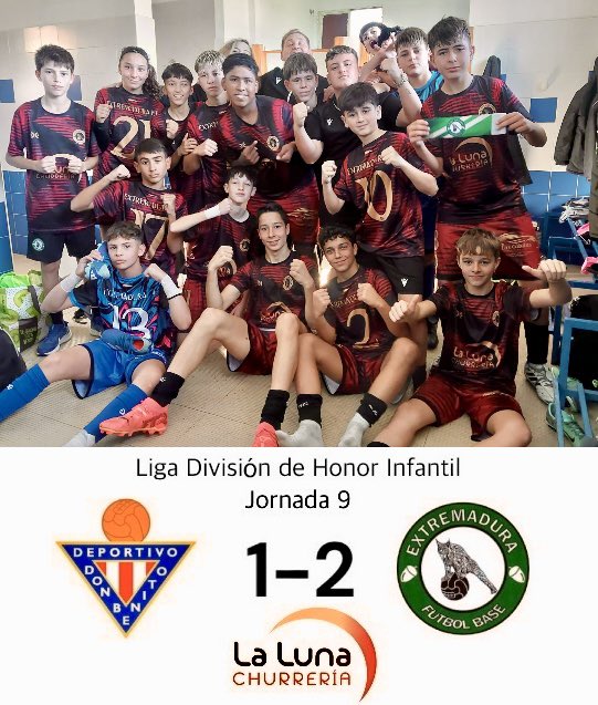 🔚 𝗙𝗜𝗡𝗔𝗟 𝗗𝗘 𝗣𝗔𝗥𝗧𝗜𝗗𝗢

▶️ <a href="/canteracddb/">Cantera CD Don Benito</a> 1-2 <a href="/ExtremaduraFB/">Extremadura Fútbol Base</a> 

✅ Gran victoria del infantil A con doblete de <a href="/l/">I have but one letter. It is L</a>.bayon05 y excelente trabajo de todo el equipo 💪💚.

¡Seguimos sumando! 🐾🐾🐾
@churrerialaluna

#CDDonBenitoExtremaduraFutbolBase #Infantil #DivisionDeHonor