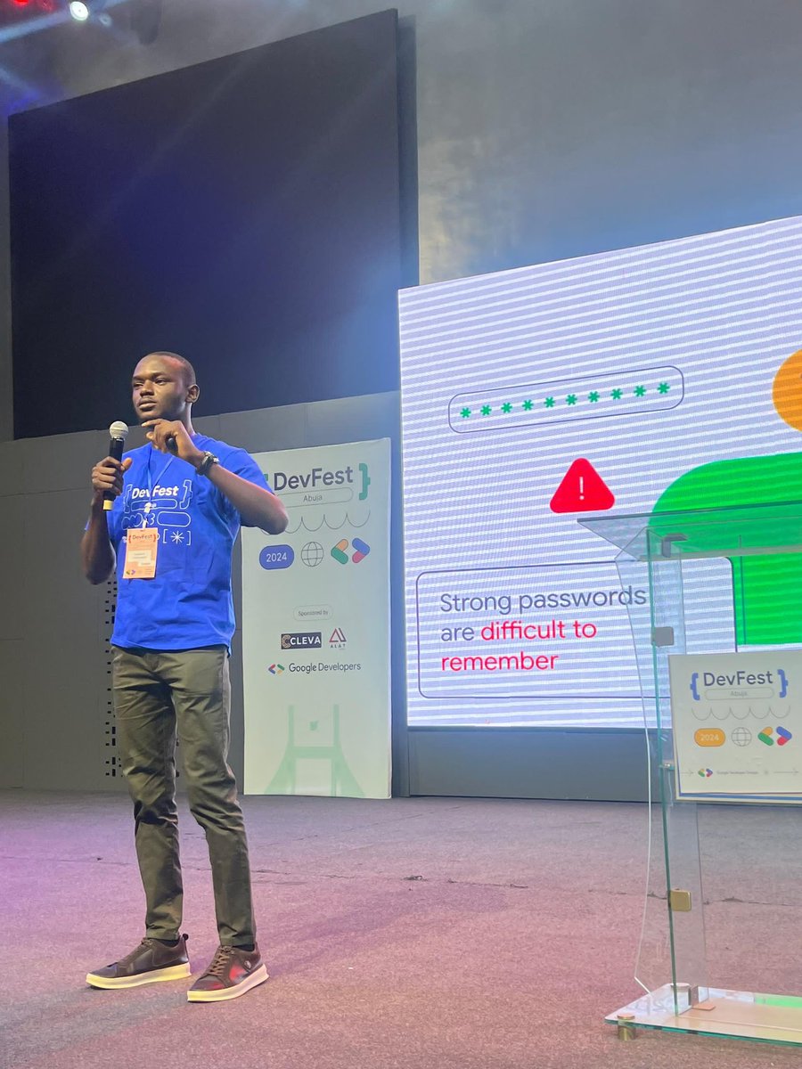 Passkeys make logging in seamless—biometric authentication in seconds, no passwords or 2FA needed! - Taoheed A. Abdulraheem🧠🔥

#DevFestAbuja24 #DevfestAbuja