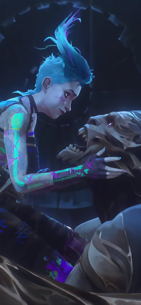 PasTPourChien's tweet photo. #Wallpaper 4K - Let's cry again.. - Jinx and Vander from Arcane Season 2 #Arcane📷 https://t.co/Tfhc65kAiH