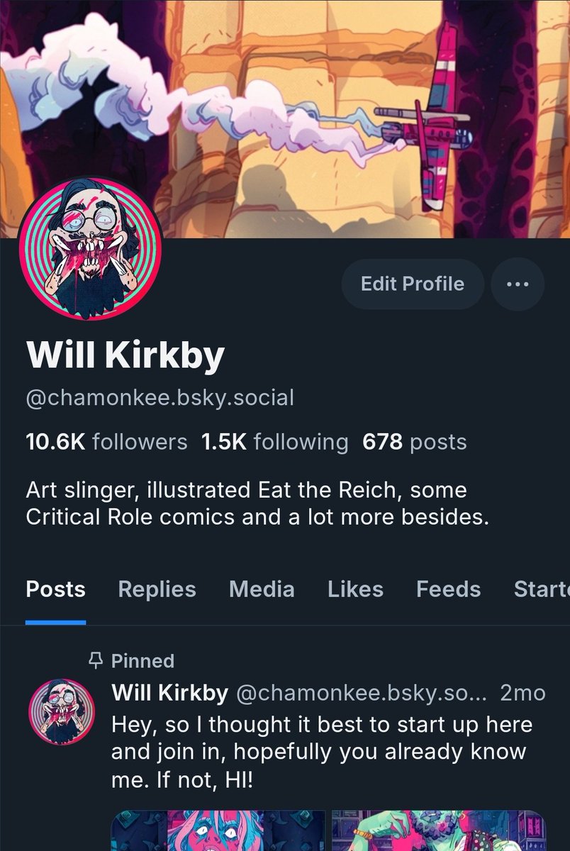 I'm only going to post art and news on here going forward. I'm mainly on the other place these days. 

Same user name :)