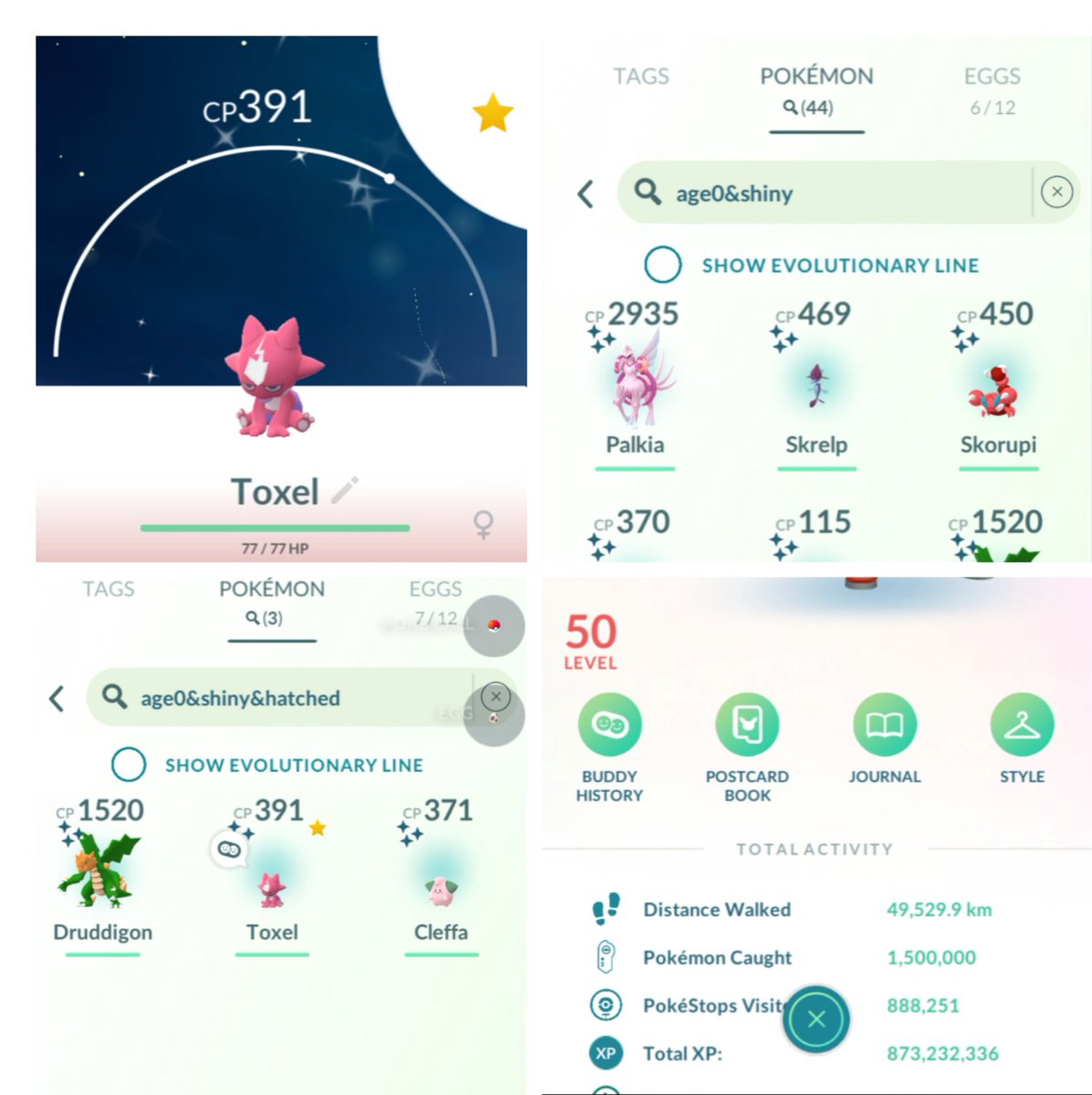 Xhuxhmaxhuxh1's tweet photo. Seriously love Taipei. I got everything I came for and tomorrow I will just take it slow. But man, grandpa is feeling it! Satisfied, the feeling of hatching that shiny Toxel after all that struggle... worth it! But need to have proper chill tomorrow #pomemongo #WildArea2024 https://t.co/oGAucS9k3S