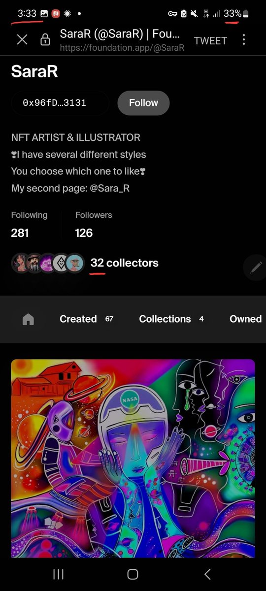 3 is always my lucky number✨️
Look at the numbers🥹🫠
It was 3:33 again. My phone charge is 33%. And if you become my collector, I will have 33 collectors. Maybe this is a message from the universe. This is what my heart says🥲❤️🫂