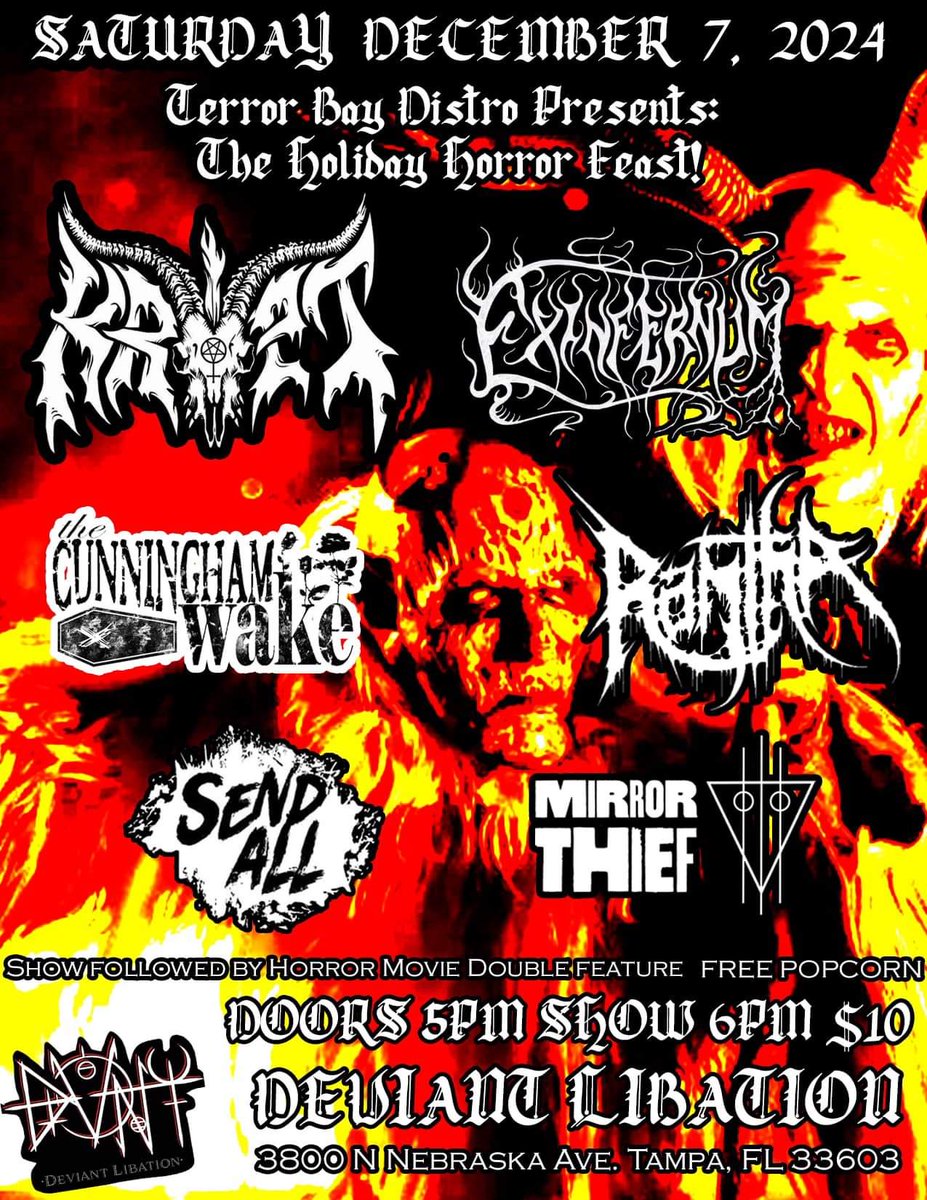 CunninghamWake's tweet image. Join us December 7th at Diviant Libation in Tampa!
#thecunninghamwake #imhereforthecunninghamwake #tampabaymetal #tampametal #floridametal #metalhead #HeavyMetal #localmetal #localmetalband #livemusic #metalmusic