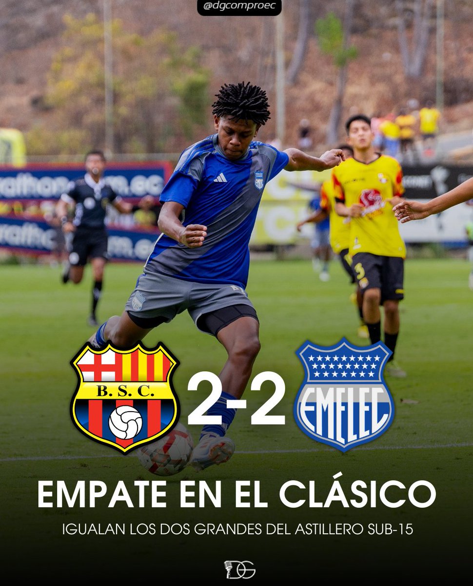 dgcompro's tweet photo. EMPATE ๐ค ENTRE GRANDES
@bsceutimios y @cseformativas igualaron en un apasionante duelo por las semifinales del #CampeonatoNacionalFormativasEc
#DGcomproec #formativas #FutbolEcuatoriano https://t.co/yY5b2NDlT4