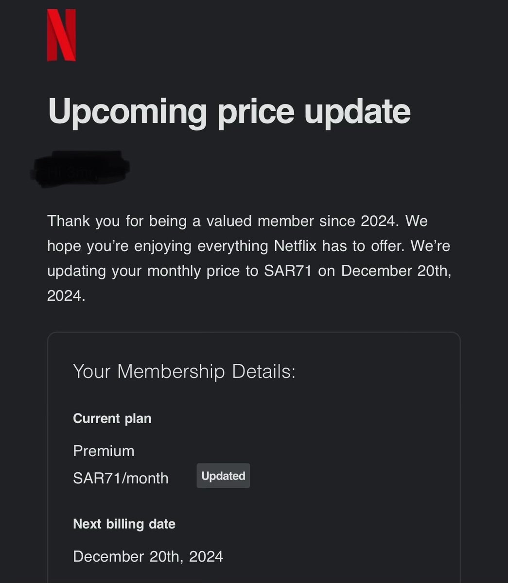 FahdAlbogami's tweet image. نتفلكس تبدأ في رفع أسعار الاشتراك في السعودية

وتوصل 71 ريال شهرياً
يعني السنة 852 ريال

استهبال وجنون واستغلال غير منطقي
زود على سوء المحتوى والأفكار المنبوذه اللي يحشرونها في كل عمل أسعار جنونية

كل شهر شركة تزيد ولو تقارن أسعارنا ببعض الدولة بتلقى إنه مضحوك علينا