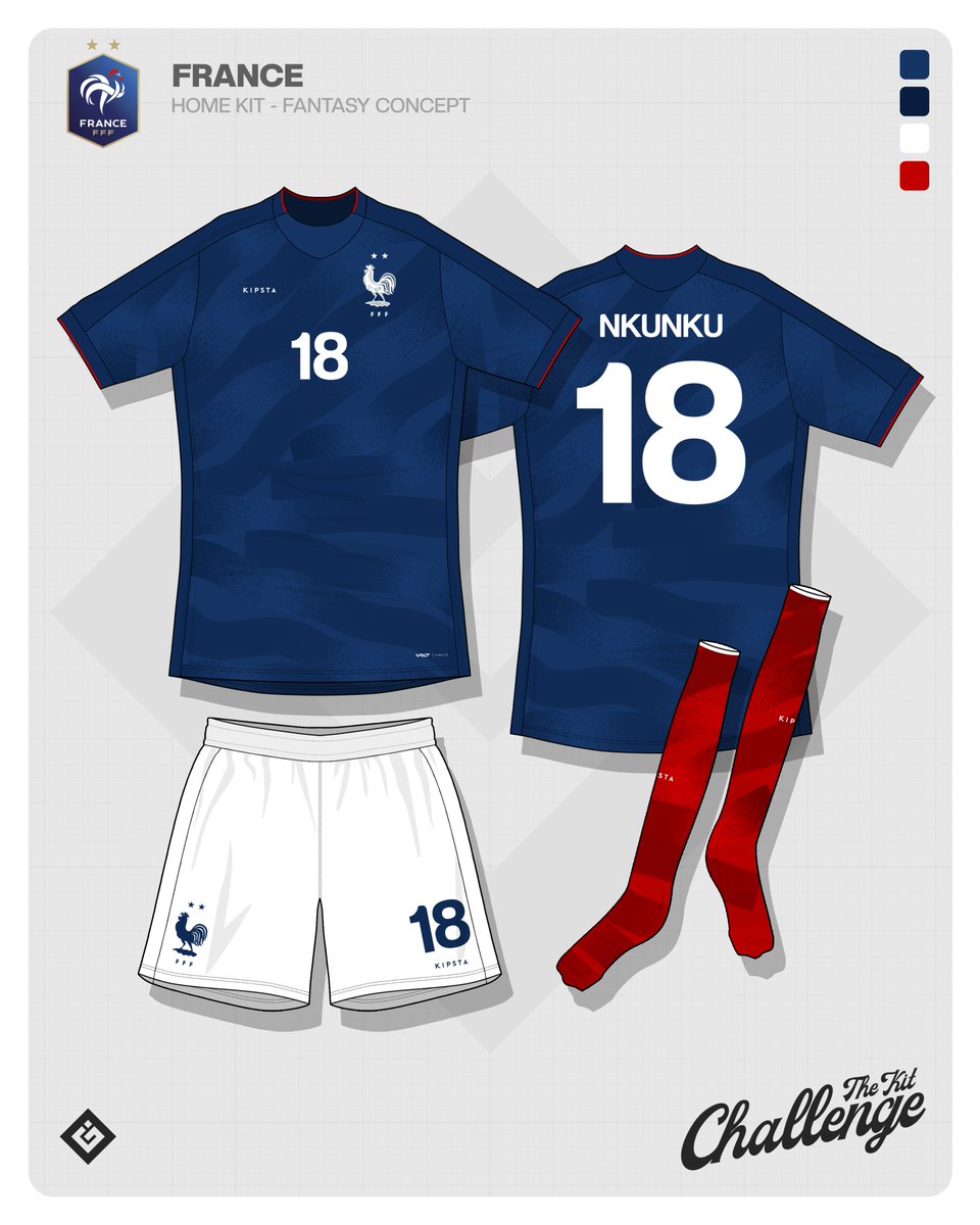 IL_Graphic's tweet photo. 🎨👕#TheKitChallenge · Semana 5 del reto con @sergiosvy
Esta vez, el reto consistía en imaginar como serían las equipaciones de Francia diseñadas por Decathlon, de la mano de su marca Kipsta.
⬇️🇫🇷 Francia x Kipsta (Decathlon) https://t.co/rB3NHAHBuY