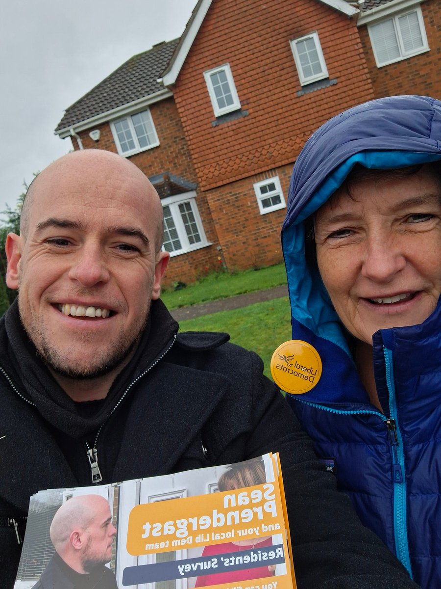 Lib Dems out and about no matter the weather. Although it was cold and drizzly,  there was a warm reception on the doorsteps. Lots of people willing to share their views on local matters.  Thanks <a href="/RoystonRuth/">Councillor Ruth Brown</a>