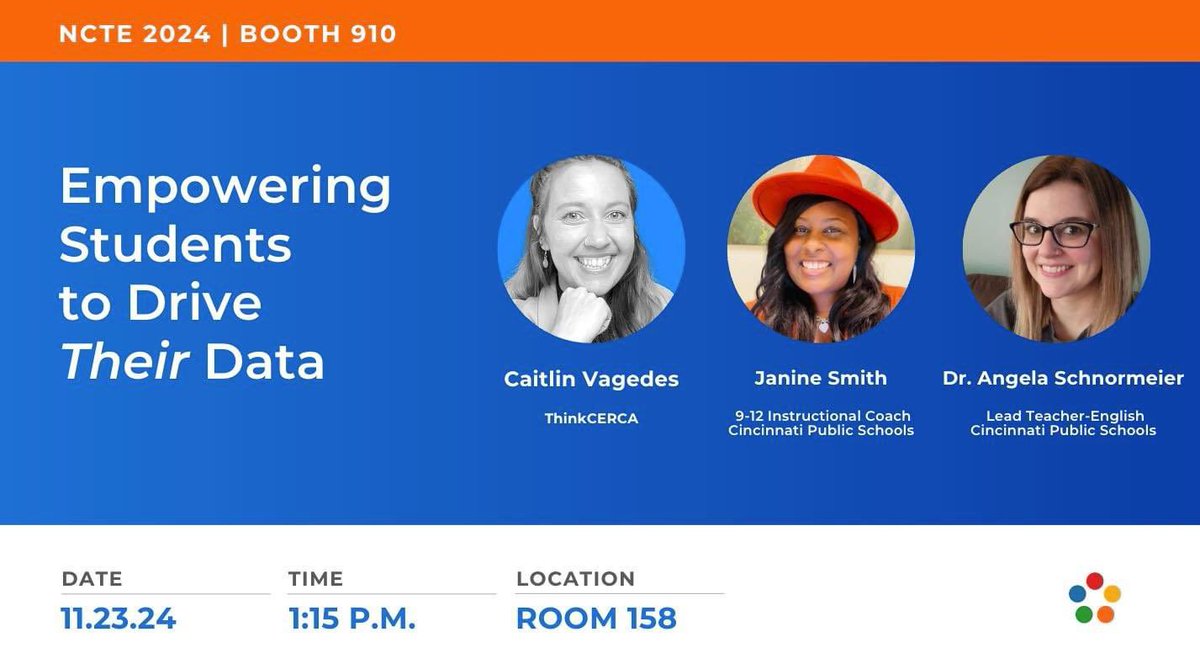 MsJSmithELA's tweet photo. Ready to represent @IamCPS as we present to teachers here at #NCTE about Empowering Students to Drive THEIR Data! #IamCPSELA @HeyMs_V @ThinkCERCA https://t.co/HplhZz0Jv6