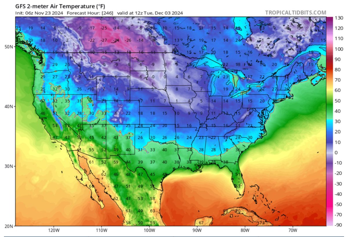 Winter is coming! Beginning of December is looking 🥶🥶🥶.  If you had anything that’s vegetation and alive outside still, it’s gonna be long gone after Thanksgiving. -Glen

#islandwideweather #cold #snow #winter