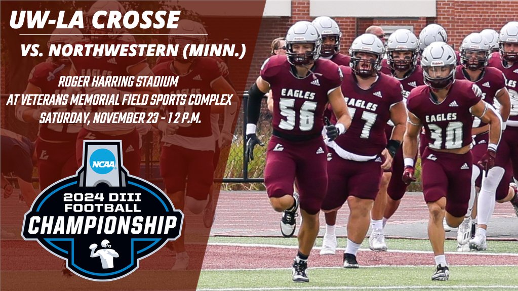 Game Day! The path to the Amos Alonzo Stagg Bowl starts today. <a href="/UWLEagleFB/">UW-La Crosse Football</a> hosts Northwestern (Minn.) in the first round of the NCAA Division III Championships. Go Eagles! #AsAnEagle