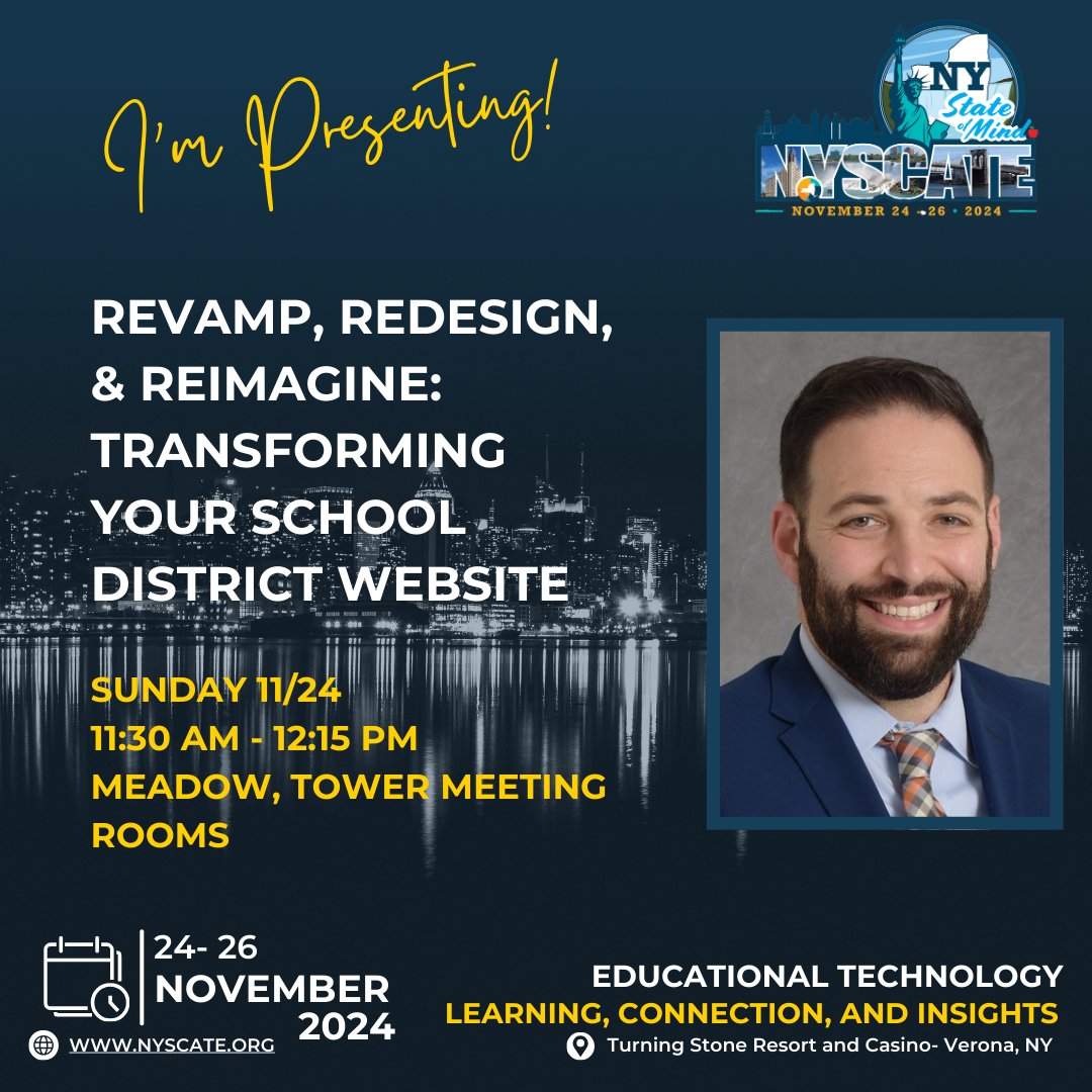 Looking forward to presenting our #WeAreChappaqua website journey tomorrow at #NYSCATE