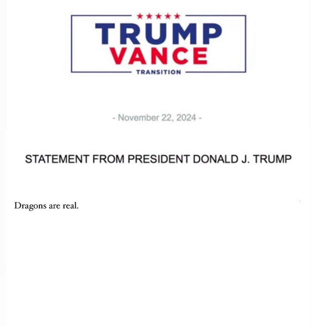 patriot_savvy's tweet photo. 🚨 New statement from .@realDonaldTrump 🚨 https://t.co/tI0xj8ogao
