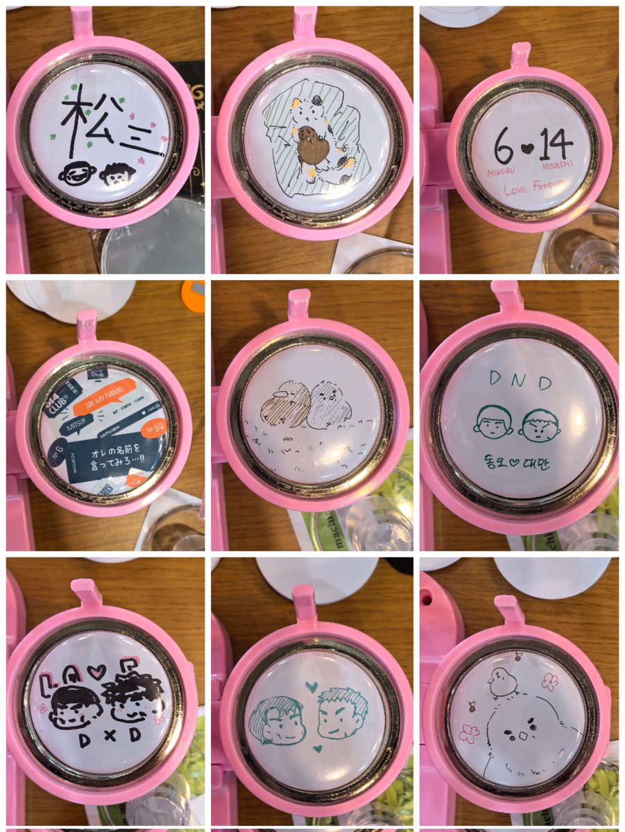 다들 너무 귀엽게 그렸어요. 정신없어서 귀여운 뱃지들이 사진을 못찍는 경우가 많습니다😢.