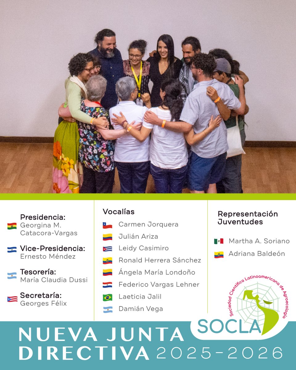 Este es el equipo que continuará abonando la labor de
<a href="/soclaglobal/">SOCLA</a> . Será este el abrazo colectivo que dispone su mente, cuerpo y energía para continuar el camino agroecológico que hemos venido transitando.   💐¡Agradecemos también a quienes anteceden este equipo!