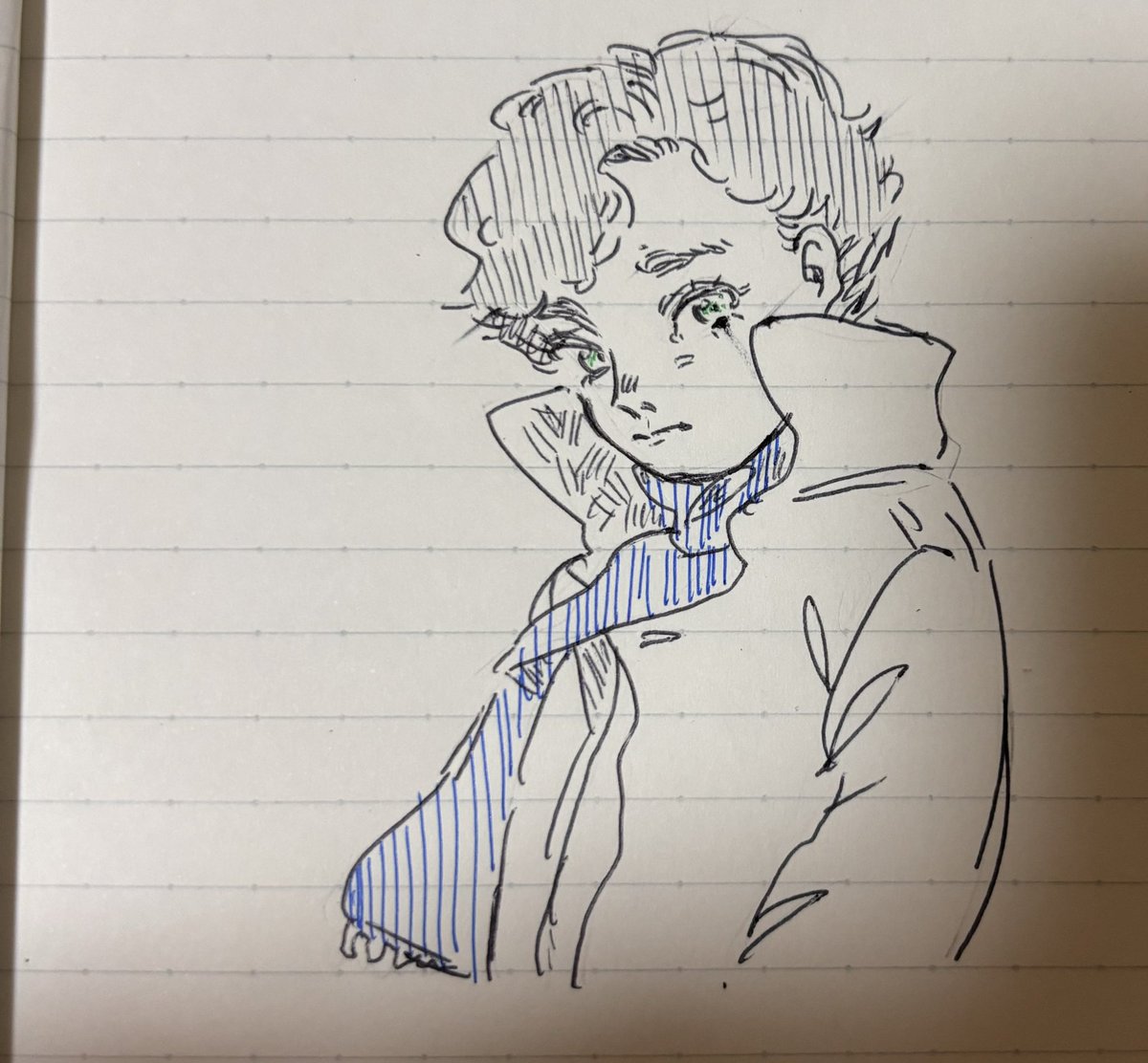 kumade__221's tweet photo. 久しぶりに見たから久しぶりに描いたんだけど誰これ、、、 https://t.co/SMZ5wOPj3p