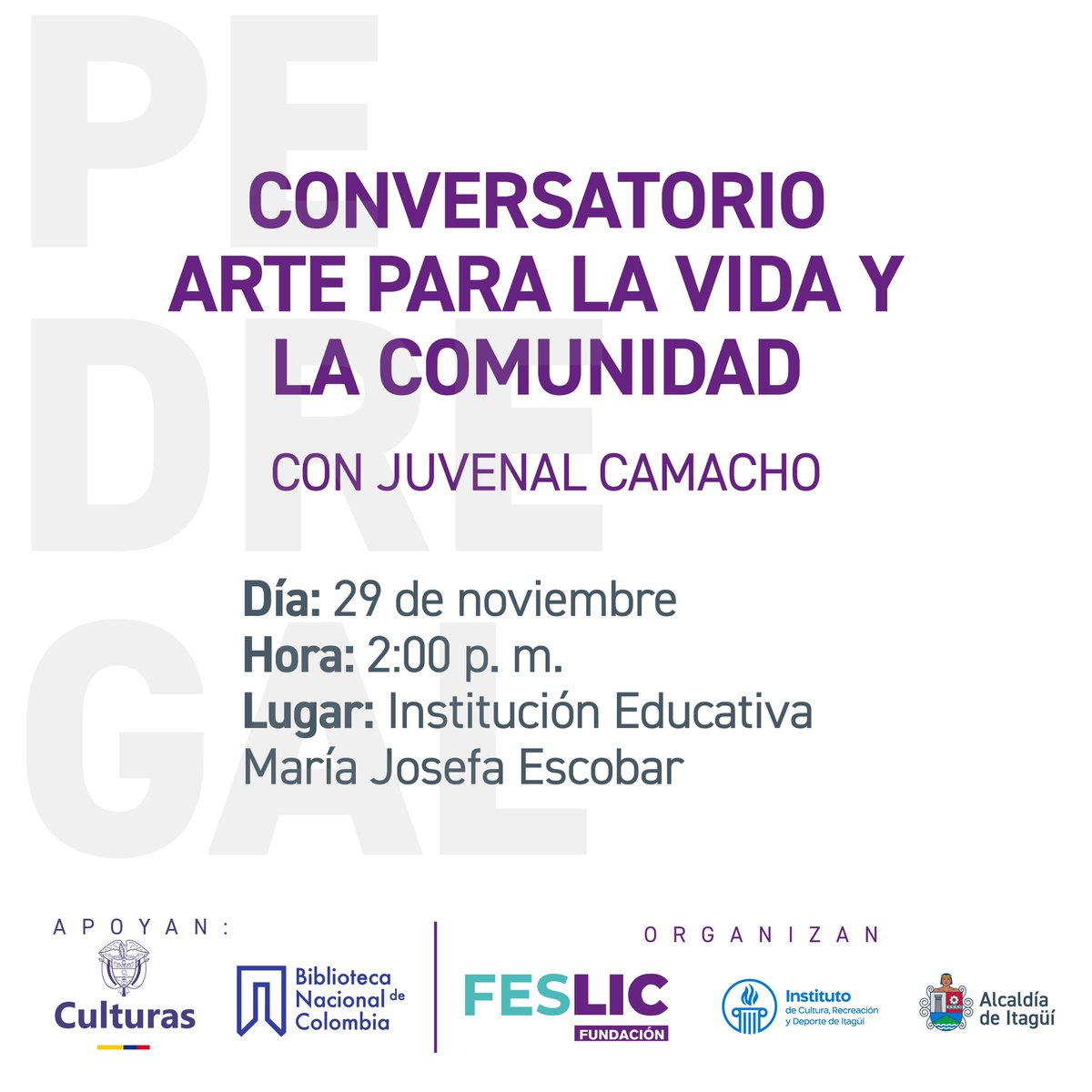 Festilibro_'s tweet photo. Nuestra 5ta versión también llegará a las veredas de Itagüí 🤩 así que prográmate para que asistas a las diferentes actividades que tenemos para ti en la vereda El Pedregal ¡No te lo pierdas! 🤓📚 https://t.co/oP1o0MPRzt